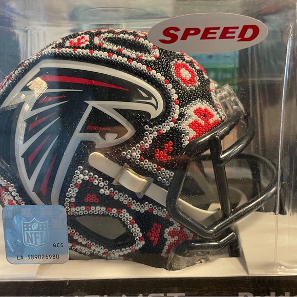 Atlanta Falcons RARE Beaded Riddel Mini Helmet - Picture 5 of 7